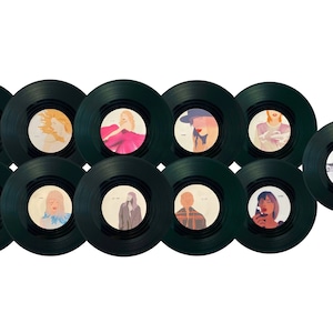 Vinyl Record Coasters (Colour) - TS