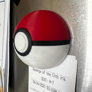 super strong pokeball refrigerator magnet
