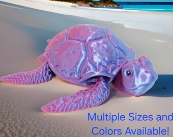 Tortugas marinas articuladas en 3D