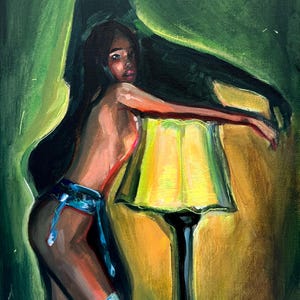 Untitled. Original acrylic painting on linen canvas 8x10 inches (20x25 cm).