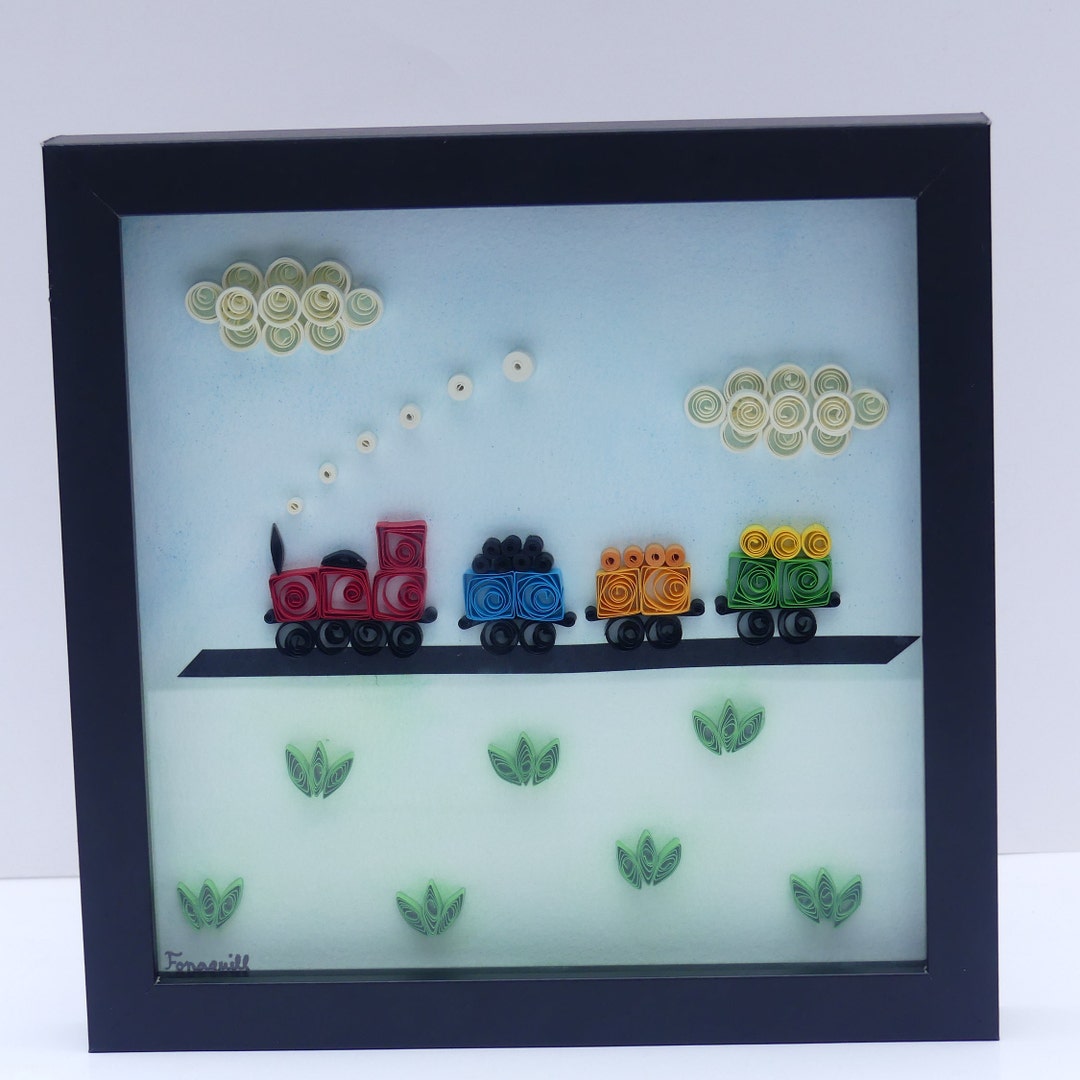 3D Quilled Train Wall Art for Boy Room or Baby Room Etsy
