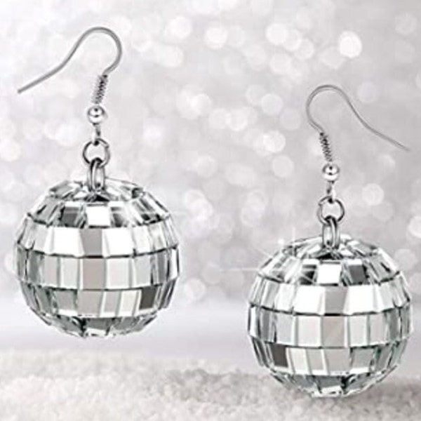 Disco Ball Earrings Etsy