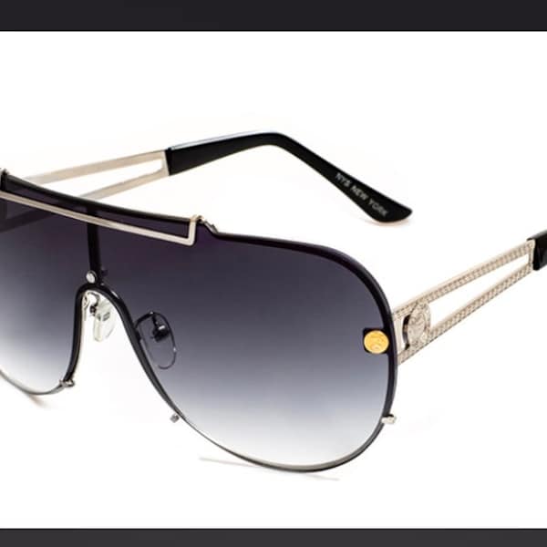 Men designer metal frame sunglasses