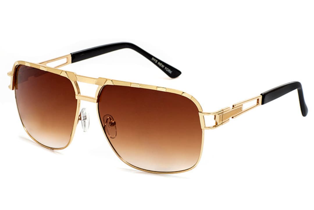 Men Aviator Sunglasses Metal Frames Etsy