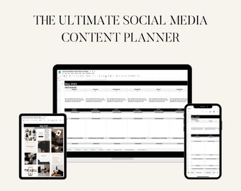 The Ultimate Social Media Content Calendar & Planner Template: Editable, Schedule, Batch Social Media Content