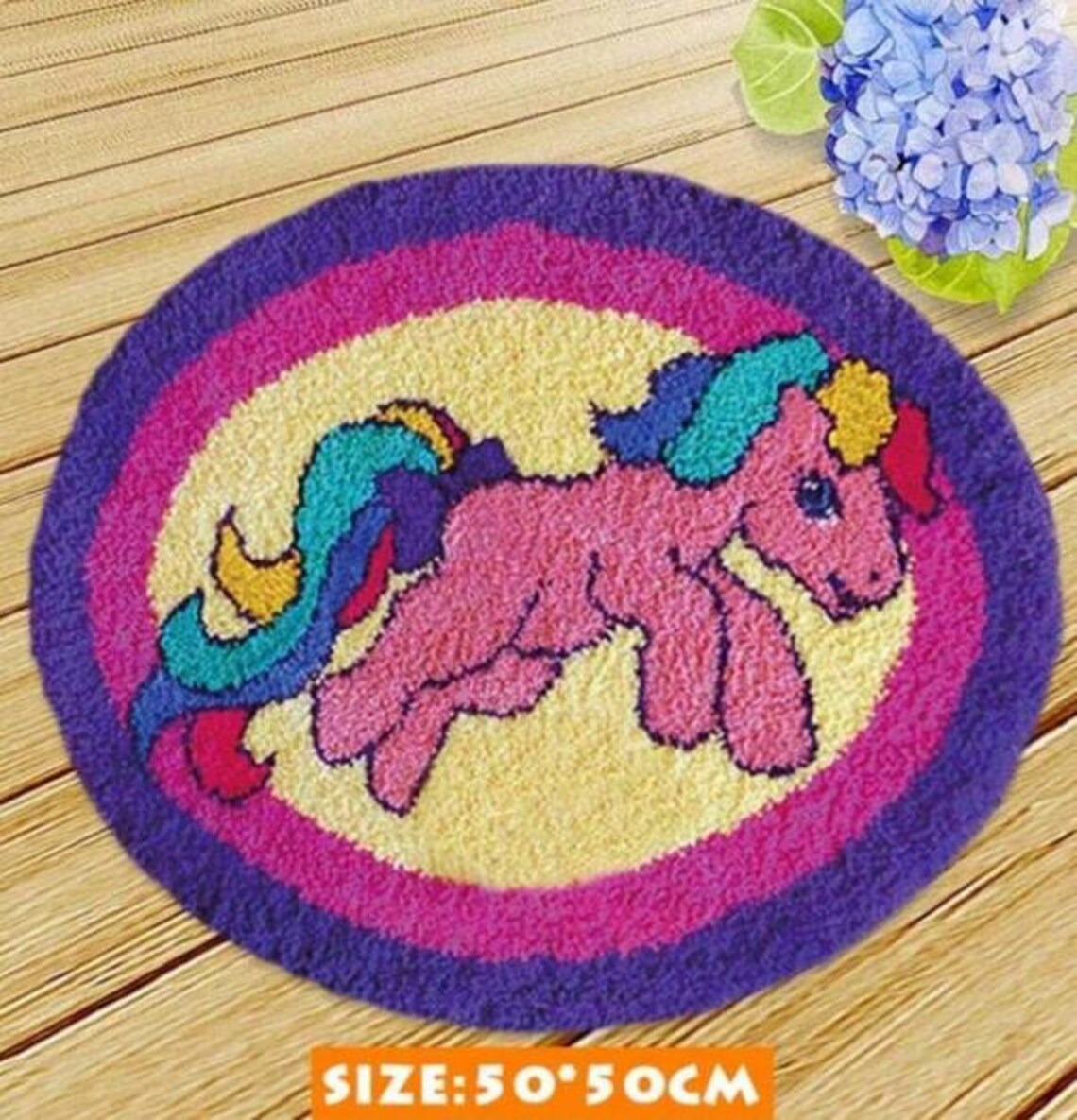 Unicorn Latch hook Kit Rug Canvas Knit Cushion Embroidery Etsy
