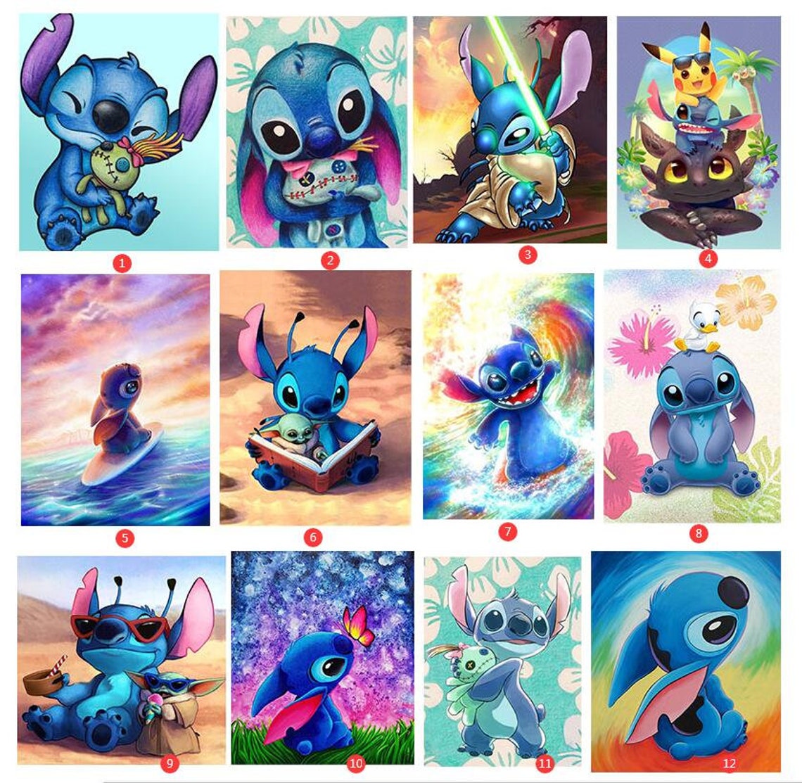 Kit Diamond Painting 5D Farfalla E Stitch - 30x30 Cm, Con Diamanti E Tela, Per Decorazione Parete - Foto 11