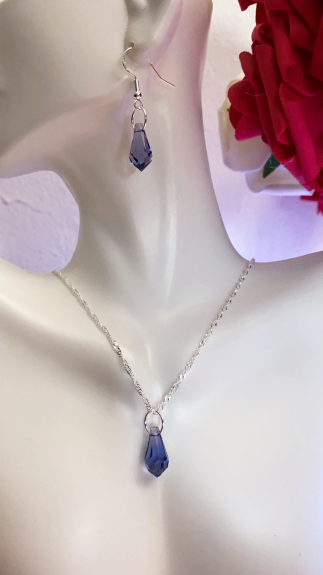 Swarovski necklace and earrings Clearance