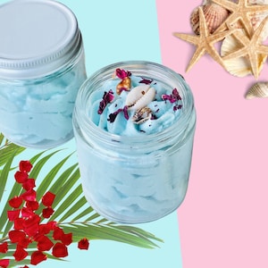 Ocean Rose Sugar Scrub | Hand Made | Floral | Whipped | Self Care | Skincare | Sensitive Skin | Exfoliate |