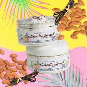 Sweet Vanilla Almond Whippin&#39; Wash | Whipped Soap | Skincare | Shaving Cream