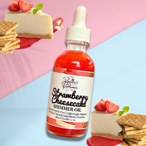 Strawberry Cheesecake Shimmer Oil | Skincare | Body Oil | Skin Oil | Sensitive Skin Friendly | Body Butters | Lotions | Sugar Scrub