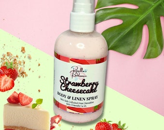 Strawberry Cheesecake Body & Linen Spray | Room Sprays | Perfume | Cologne | Sweet Perfume | Body Spray | Bakery Scents | Fragrance