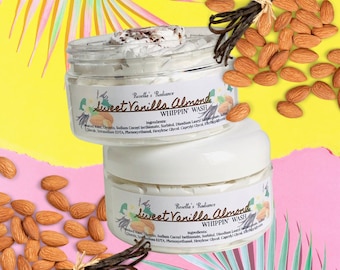 Sabonete Líquido Baunilha Doce com Amêndoas | Sabonete Batido | Cuidados com a Pele | Creme de Barbear