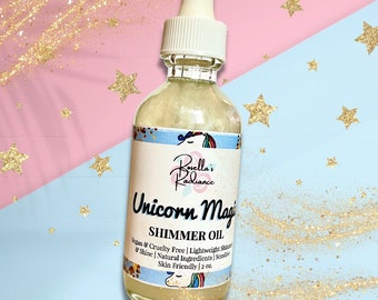 Unicorn Magic Shimmer Oil | Skincare | Body Oil | Skin Oil | Sensitive Skin Friendly | Body Butters | Lotions | Sugar Scrub