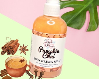Pumpkin Chai Body & Linen Spray | Fall Products | Fall Skincare | Perfume | Cologne | Room Sprays