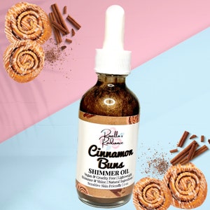 Cinnamon Bun Shimmer Oil | Skincare | Sensitive Skin | Body Oil | Moisturizer | Serum | Body Butter | Sugar Scrub