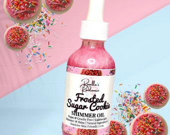 Frosted Sugar Cookie Shimmer Oil | Body Oil | Skincare | Sensitive Skin Friendly | Body Butter | Sugar Scrubs