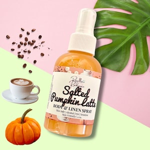 Salted Pumpkin Latte Body & Linen Spray | Alcohol Free | Fall Scents | Fall Perfume | Pumpkin Perfume | Coffee Scents | Gifts | Room Spray