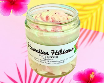 Hawaiian Hibiscus Body Butter | Floral Body Butter | Whipped Body Butter | Lotion | Moisturizer