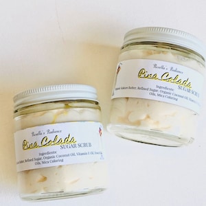Pina Colada Sugar Scrub | Moisturizer | Sugar Scrub | Hand Made | Whipped | Self Care | Skincare
