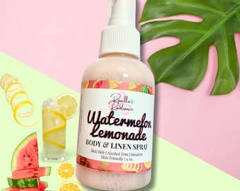 Watermelon Lemonade Body & Linen Spray | Perfume | Fruity Perfume | Summer | Fruity | Alcohol-Free | Cologne | Body Mist | Room Spray