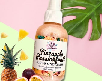 Spray corporal y para ropa de piña y maracuyá / Frutal / Sprays corporales / Perfume / Sin alcohol / Perfume tropical / Regalos
