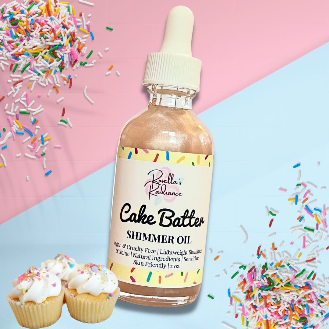 Cake Batter Shimmer Oil Frosted Cupcake Skincare Body Oil Skin Oil