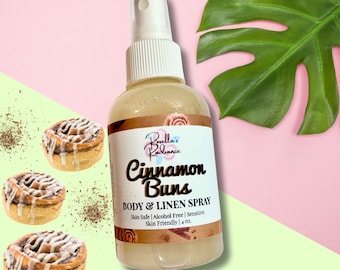 Cinnamon Buns Body & Linen Spray | Bakery Scents | Gourmand | Alcohol-Free | Frosting Scented | Perfume | Cologne | Room Sprays