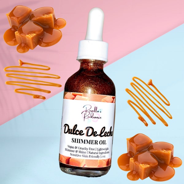 Dulce De Leche Shimmer Oil | Body Oil | Skincare | Fall Products | Caramel Scented | Moisturizer | Serum | Body Butter