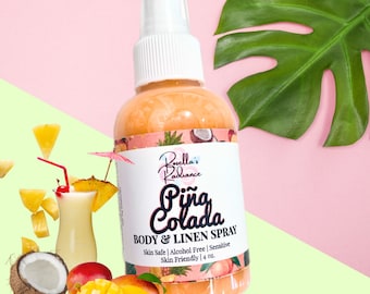 Piña Colada body- en linnenspray | Geur | Lichaamssprays | Parfum | Alcoholvrij | Keulen | Tropisch | Fruitig parfum | Cadeaus