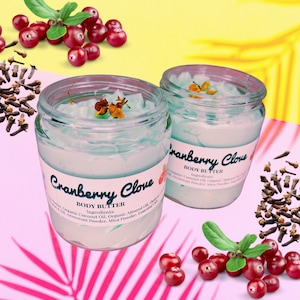 Cranberry Clove Body Butter | Body Lotion | Facial Lotion | Moisturizer | Skincare | Sensitive Skin | Vegan Lotion