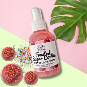 Frosted Sugar Cookie Body & Linen Spray | Gourmand Scent | Body Sprays | Perfume | Alcohol-Free | Bakery Scents | Sweet Perfume