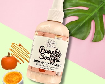 Spray corporal y para ropa de cama con aroma a soufflé de calabaza / Fragancias de otoño / Perfumes / Colonia / Regalos navideños / Aromas dulces / Aromas de repostería / Aroma a calabaza