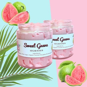 Sweet Guava Sugar Scrub | Moisturizing | Sugar Scrub | Hand Made | Whipped | Self Care | Skincare