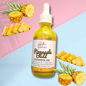 Pineapple Bliss Shimmer Oil | Tropical | Body Oil | Glitter Oil | Fruity Scents | Summer Scents | Fresh Pineapple Scented | Moisturizer