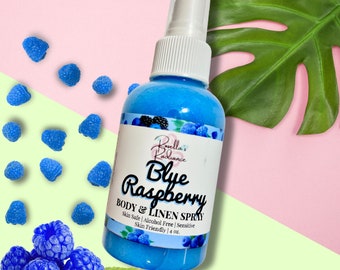 Blå hallon kropps- och linnespray | Godisdoft | Godisparfym | Söta dofter | Parfymer | Cologne | Bodyspray | Rumsspray