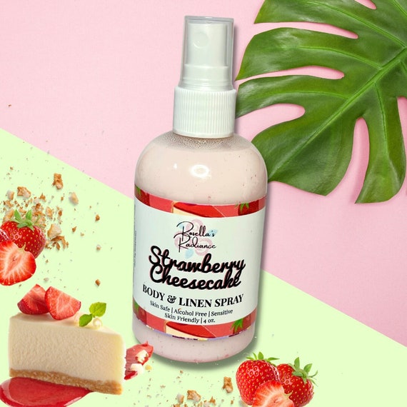 Strawberry Cheesecake Body & Linen Spray | Room Sprays | Perfume | Cologne | Sweet Perfume | Body Spray | Bakery Scents | Fragrance