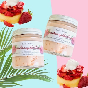Strawberry Cheesecake Sugar Scrub | Moisturizer | Sugar Scrub | Hand Made | Whipped | Self Care | Skincare
