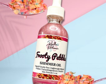 Frooty Pebbles Shimmer Oil | Cereal Scent | Skincare | Body Oil | Skin Oil | Sensitive Skin Friendly | Body Butters | Lotions | Sugar Scrub
