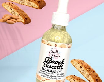 Almond Biscotti Shimmer Oil | Body Oil | Skincare | Sensitive Skin Friendly | Body Butters | Sugar Scrubs