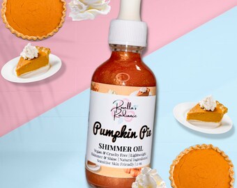 Aceite corporal brillante con aroma a pastel de calabaza / Aceite corporal / Cuidado de la piel / Apto para pieles sensibles / Mantecas corporales / Exfoliantes de azúcar