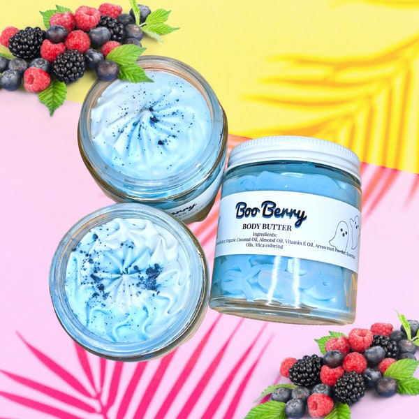 Boo Berry Body Butter | Halloween | Skincare | Whipped Body Butter | Lotions | Moisturizers | Sugar Scrub