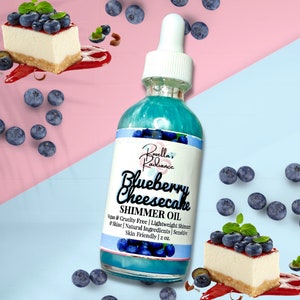 Blueberry Cheesecake Shimmer Oil | Skincare | Body Oil | Skin Oil | Sensitive Skin Friendly | Body Butters | Bakery | Lotions | Sugar Scrub