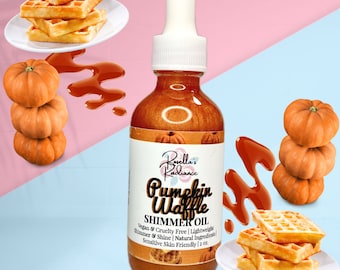 Aceite corporal brillante con aroma a gofre de calabaza / Aceites corporales / Manteca corporal / Sérum / Aromas otoñales / Exfoliante de azúcar / Otoño