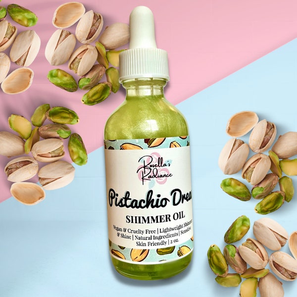 Pistachio Dream Shimmer Oil| Skincare | Body Oil | Skin Oil | Sensitive Skin Friendly | Body Butters | Lotions | Sugar Scrub