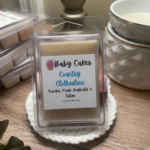 Country Clothesline Soy Wax Melts – Fresh Laundry – Scent Fresh & Clean Wax Melts – Everyday Fresh Scent – Housewarming Gift