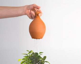 Thumb watering can made of terracotta for watering seedlings and plants, Thumb Wateringcan, Bonsai, Olla