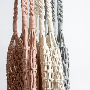 Sustainable shopping bag, macrame bag, boho, knotted net bag, shopping net, tote bag, shopper, macrame