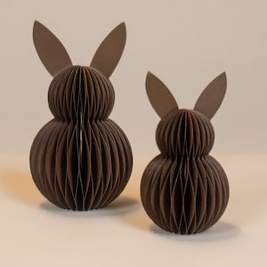 Osterhase aus Papier, nachhaltige Osterdeko, Tischdeko für Ostern, Osterhasen, minimalistische Osterdekoration zdjęcie 3