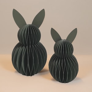 Osterhase aus Papier, nachhaltige Osterdeko, Tischdeko für Ostern, Osterhasen, minimalistische Osterdekoration zdjęcie 5